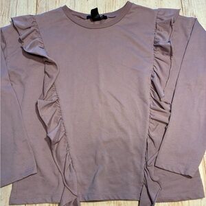 Ruffle detail sweatshirt